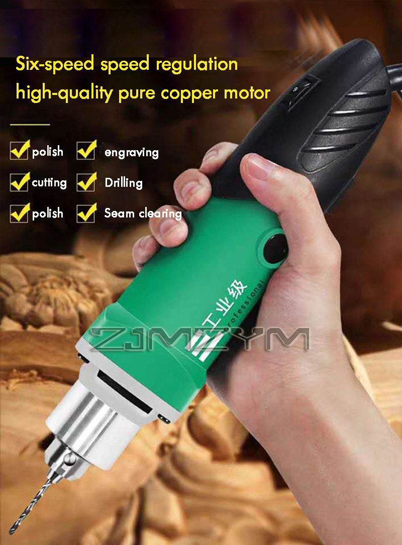 Power Tools Excel - 6-stopniowa, regulowana prędkość, mocna grawerka, wiertarka