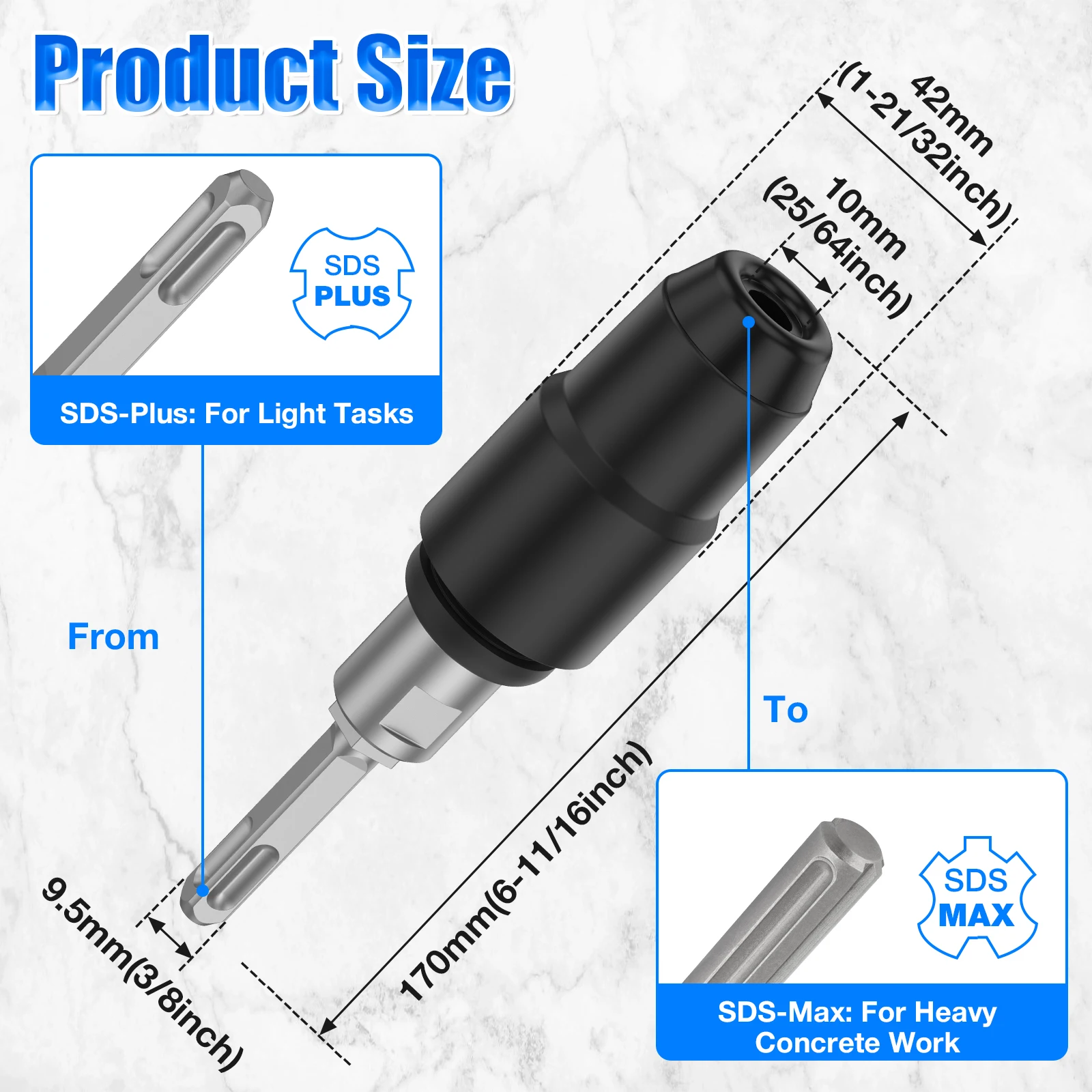 Adapter SDS-Plus na SDS-Max do – Hammer Drill Sds recenzja i cena