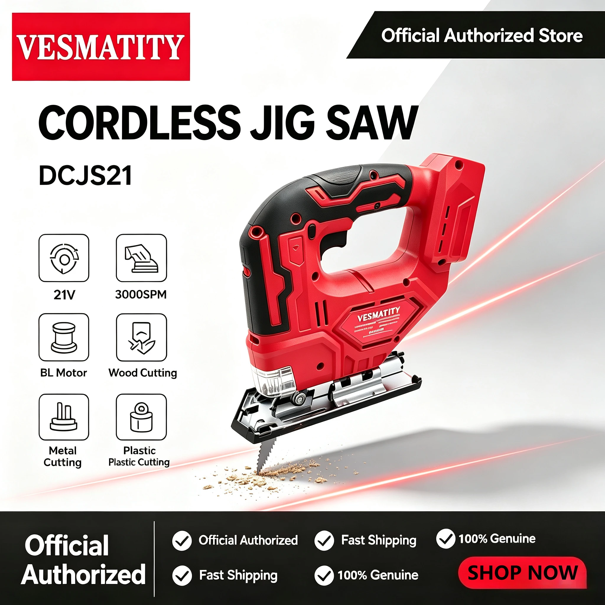 Bezszczotkowa piła do cięć pod – Power Tools Jigsaw recenzja i cena