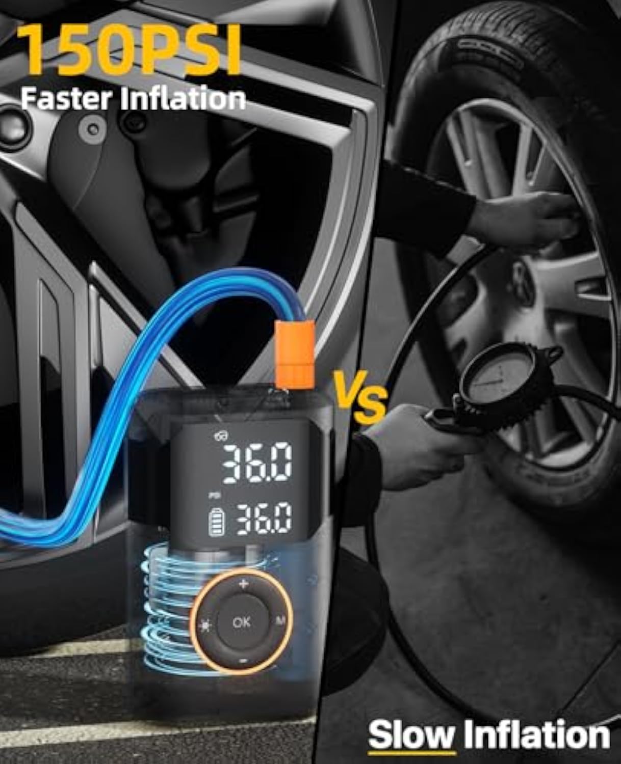 Automatyczny, ładowalny, elekt – Air Compressor Mini recenzja i cena