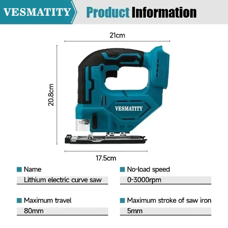 Bezszczotkowa piła szablasta D – Power Tools Jigsaw recenzja i cena